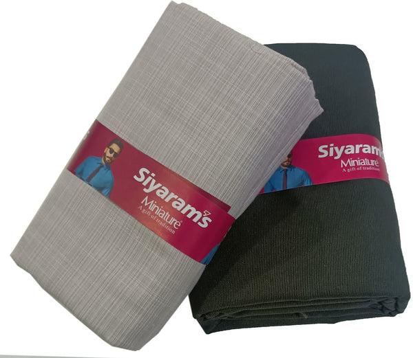 Siyaram"s Cotton Blend Solid Shirt & Trouser Fabric