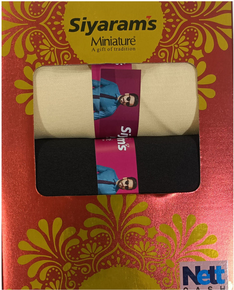 Siyaram"s Cotton Blend Solid Shirt & Trouser Fabric