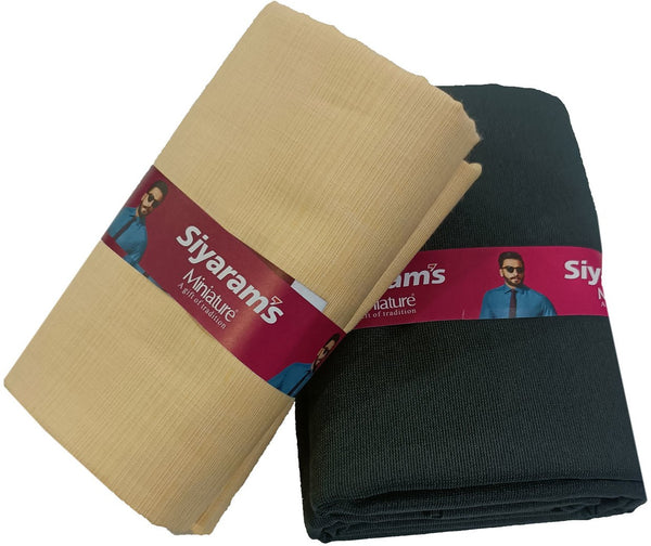 Siyaram"s Cotton Blend Solid Shirt & Trouser Fabric