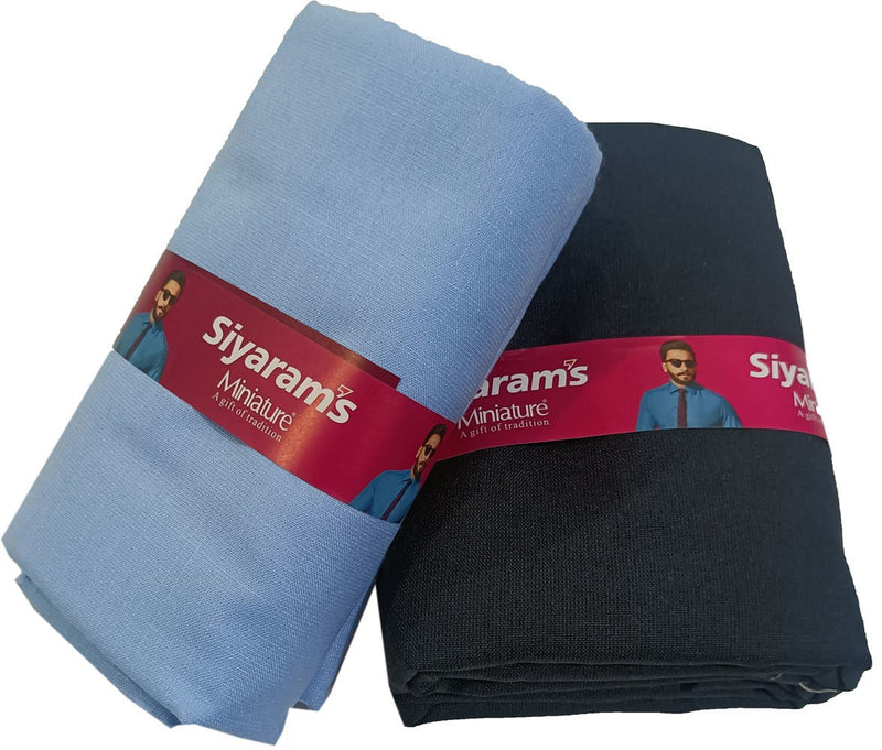 Siyaram"s Cotton Blend Solid Shirt & Trouser Fabric