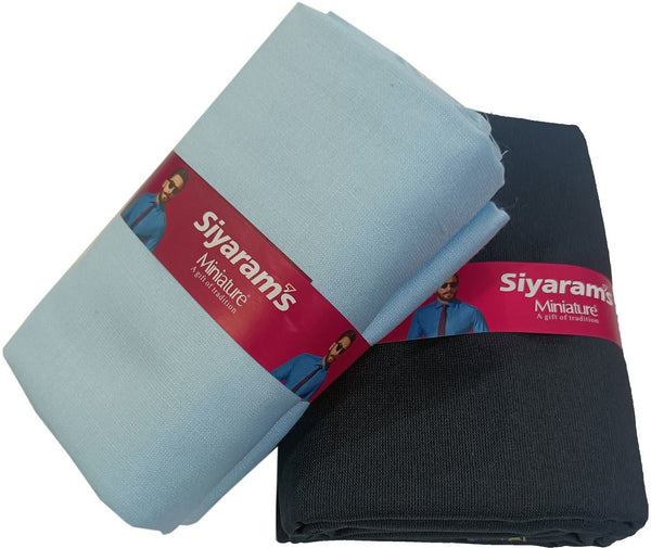 Siyaram"s Cotton Blend Solid Shirt & Trouser Fabric