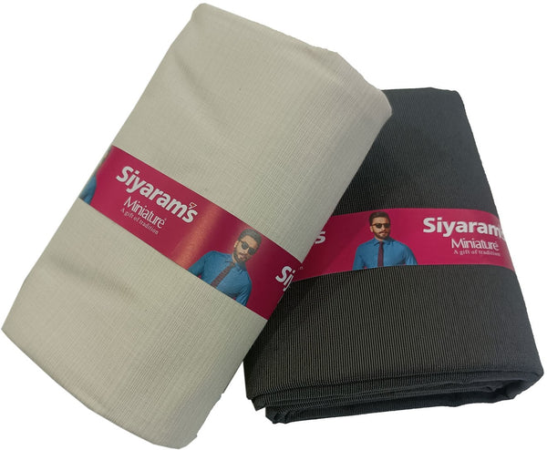 Siyaram"s Cotton Blend Solid Shirt & Trouser Fabric