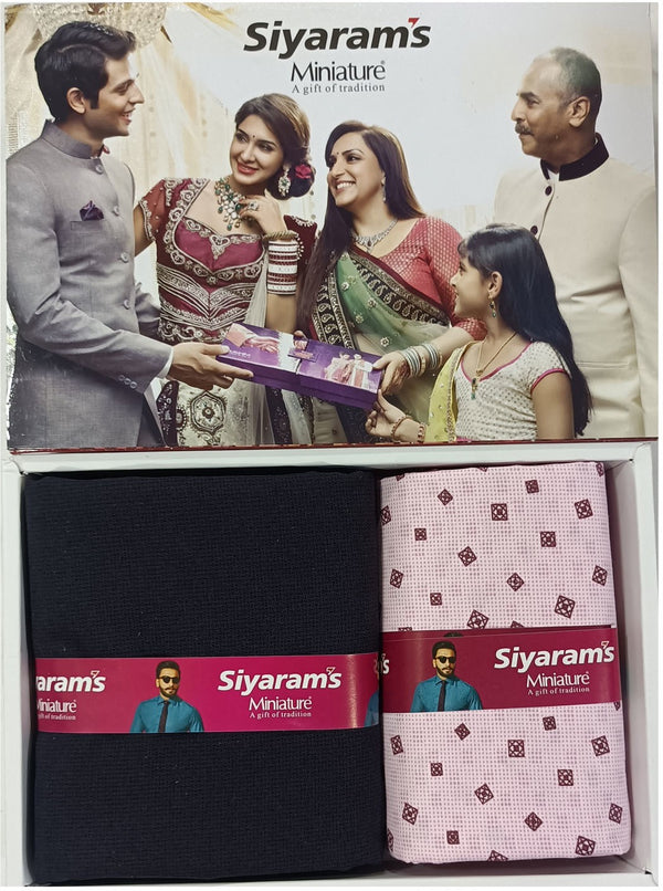 Siyaram"s Cotton Blend Printed Shirt & Trouser Fabric