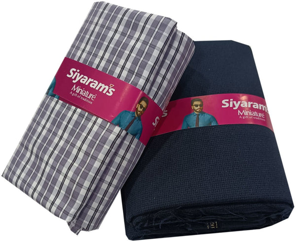 Siyaram"s Cotton Blend Printed Shirt & Trouser Fabric