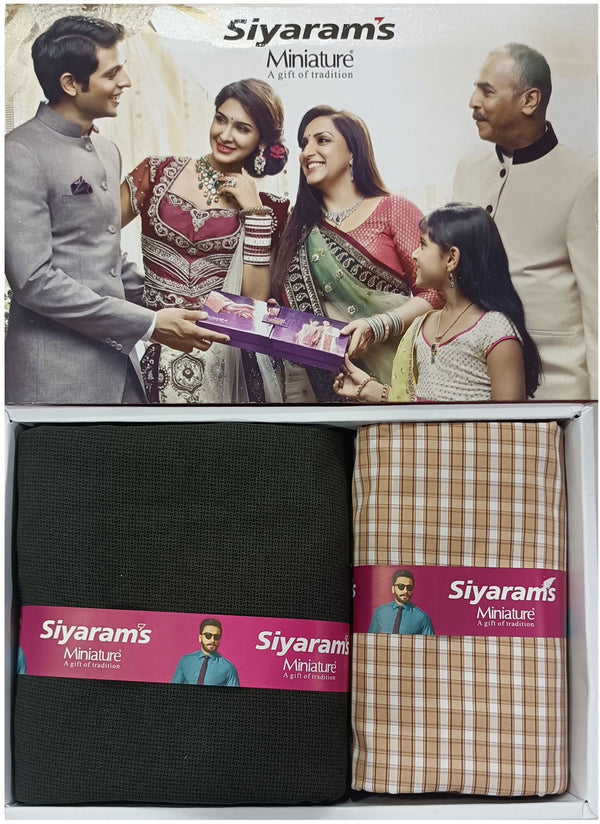 Siyaram"s Cotton Blend Printed Shirt & Trouser Fabric