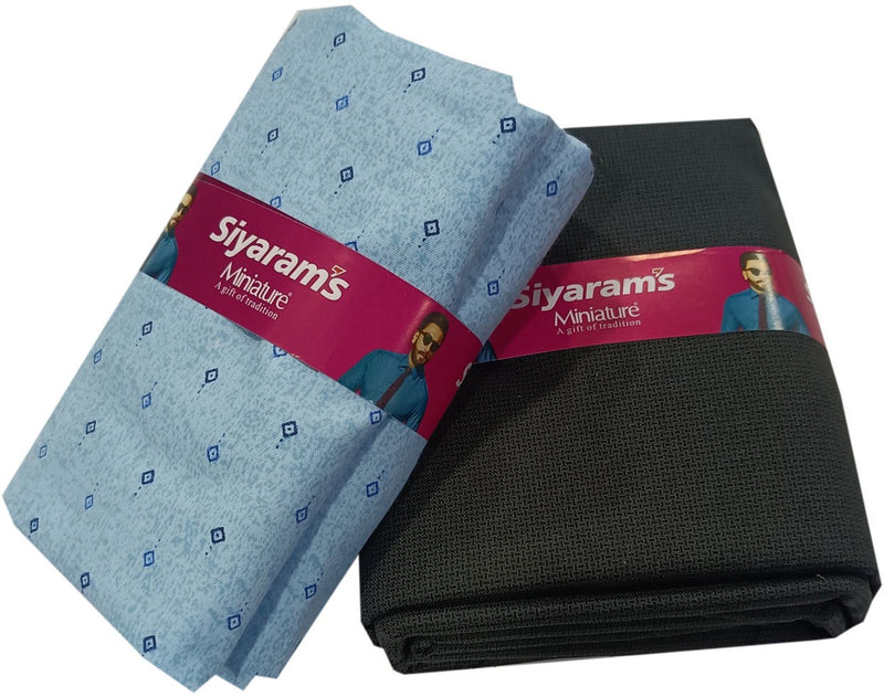 Siyaram"s Cotton Blend Printed Shirt & Trouser Fabric