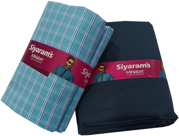 Siyaram"s Cotton Blend Printed Shirt & Trouser Fabric