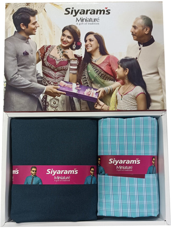 Siyaram"s Cotton Blend Printed Shirt & Trouser Fabric