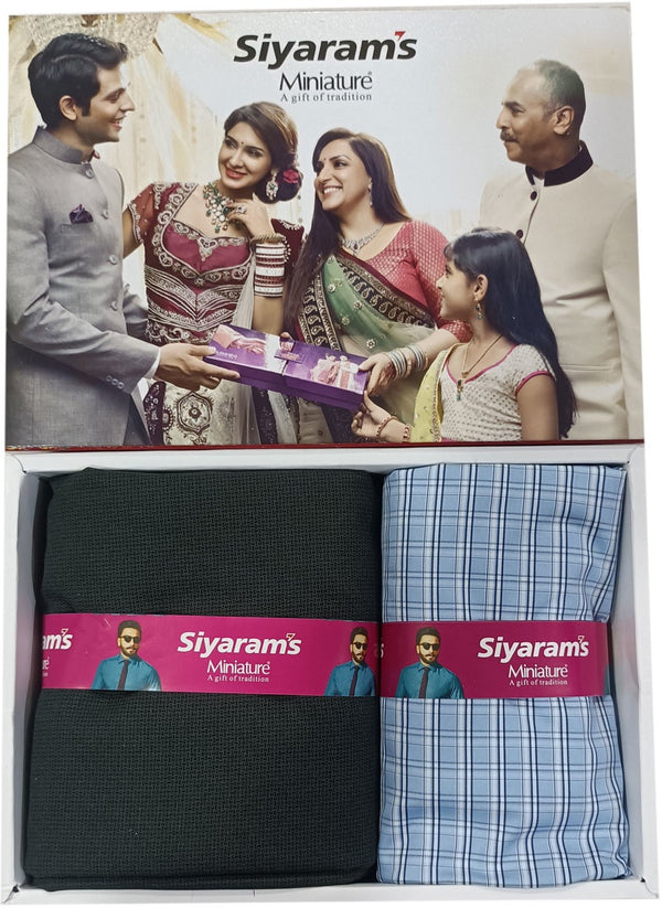 Siyaram"s Cotton Blend Printed Shirt & Trouser Fabric