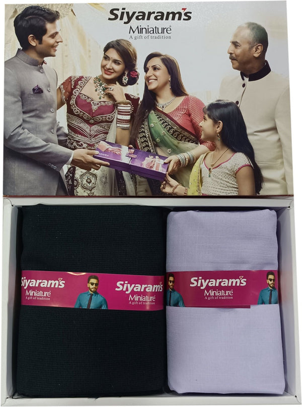 Siyaram"s Cotton Blend Printed Shirt & Trouser Fabric