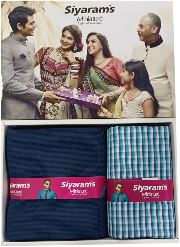 Siyaram"s Cotton Blend Printed Shirt & Trouser Fabric