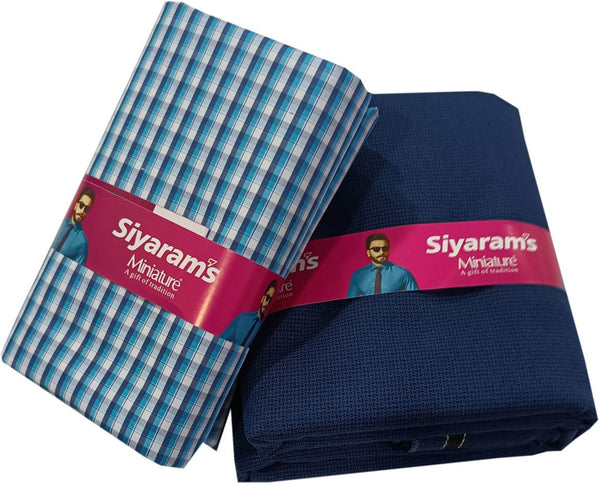 Siyaram"s Cotton Blend Printed Shirt & Trouser Fabric