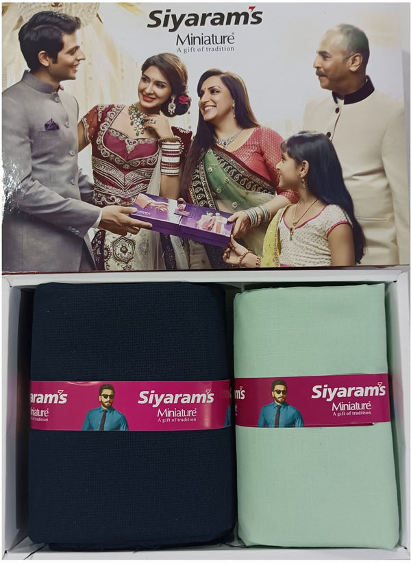 Siyaram"s Cotton Blend Printed Shirt & Trouser Fabric