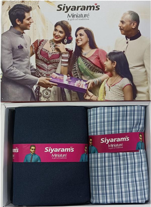 Siyaram"s Cotton Blend Printed Shirt & Trouser Fabric