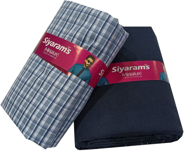 Siyaram"s Cotton Blend Printed Shirt & Trouser Fabric