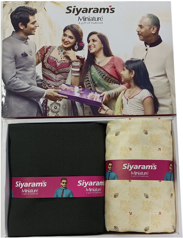 Siyaram"s Cotton Blend Printed Shirt & Trouser Fabric