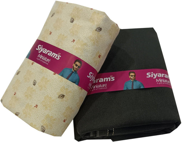 Siyaram"s Cotton Blend Printed Shirt & Trouser Fabric