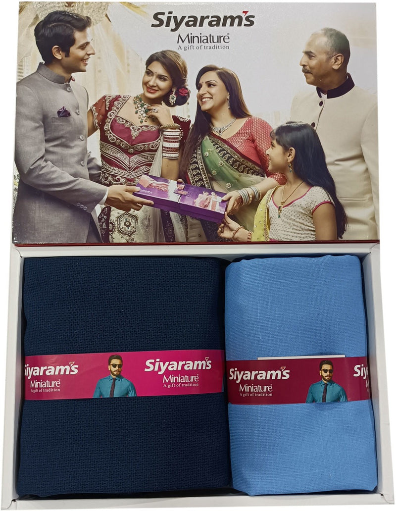 Siyaram"s Cotton Blend Printed Shirt & Trouser Fabric