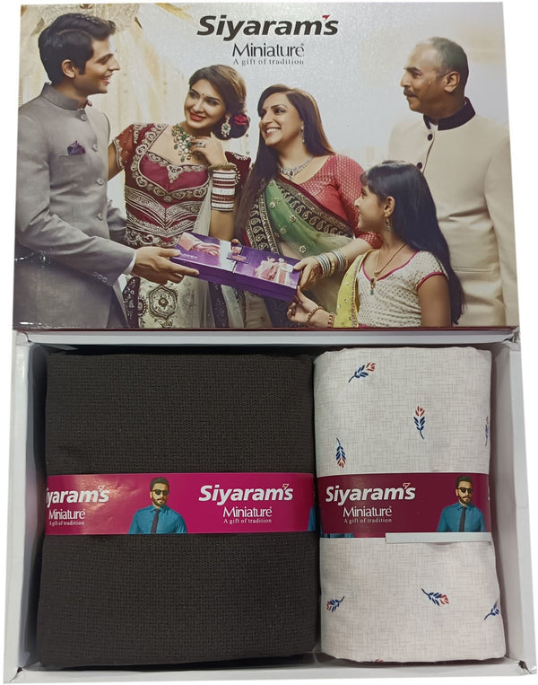 Siyaram"s Cotton Blend Printed Shirt & Trouser Fabric