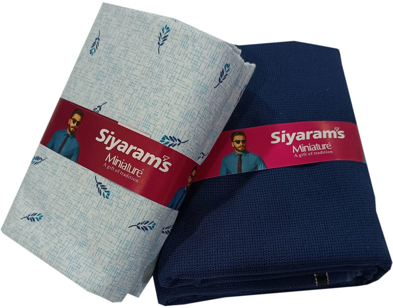 Siyaram"s Cotton Blend Printed Shirt & Trouser Fabric