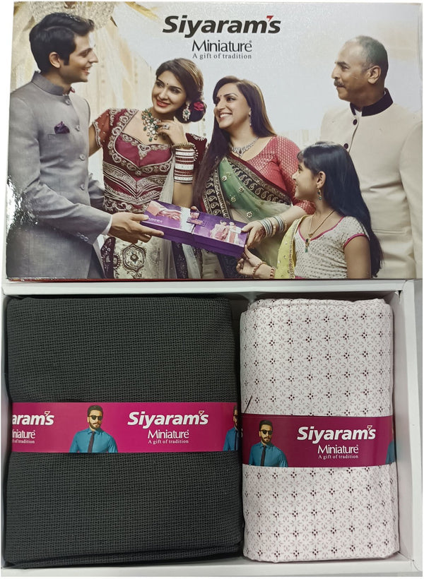 Siyaram"s Cotton Blend Printed Shirt & Trouser Fabric