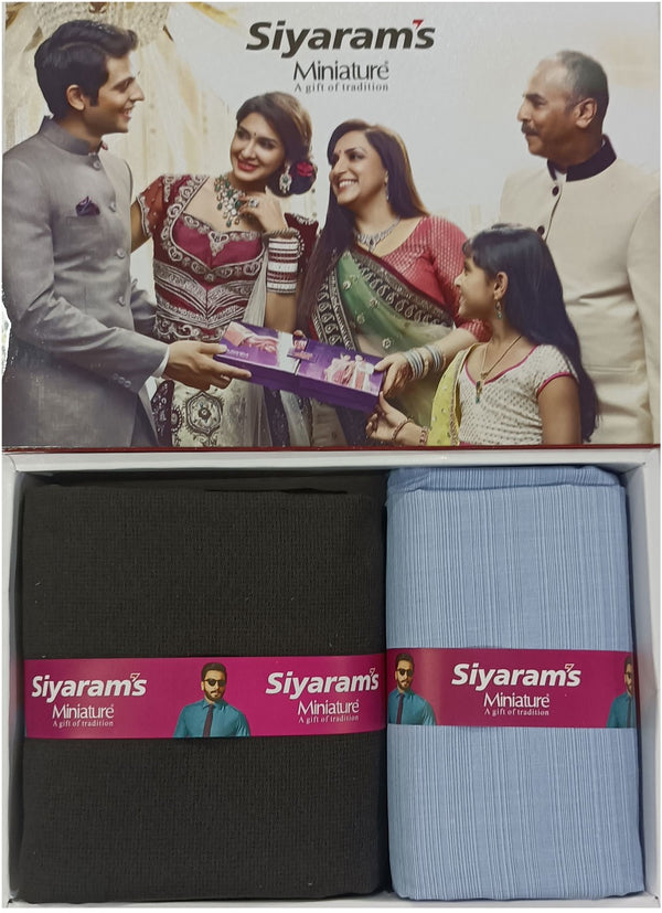 Siyaram"s Cotton Blend Printed Shirt & Trouser Fabric