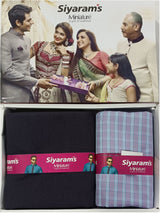 Siyaram"s Cotton Blend Printed Shirt & Trouser Fabric