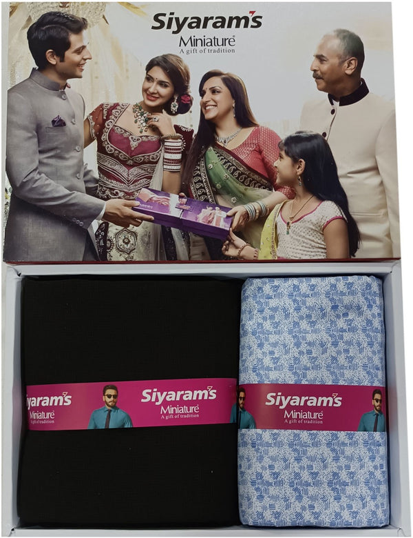 Siyaram"s Cotton Blend Printed Shirt & Trouser Fabric