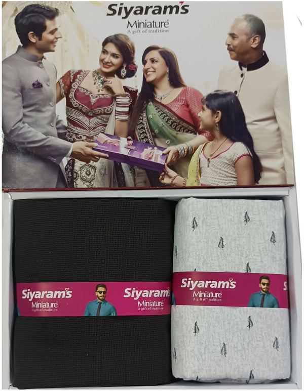 Siyaram"s Cotton Blend Printed Shirt & Trouser Fabric