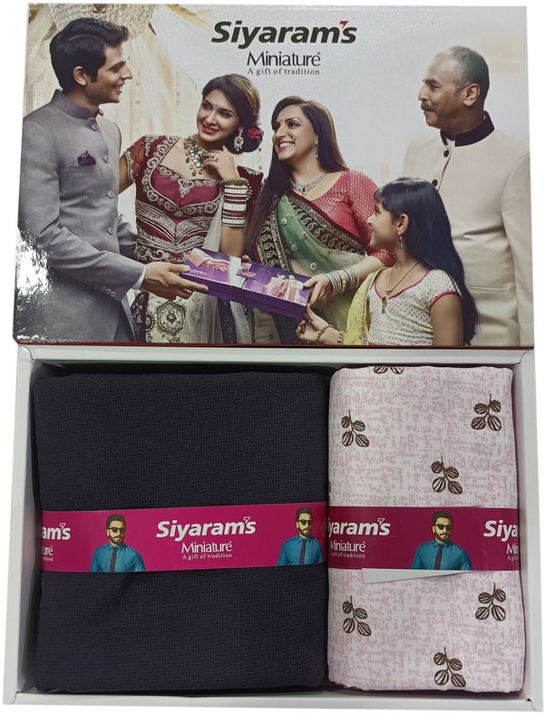 Siyaram"s Cotton Blend Printed Shirt & Trouser Fabric