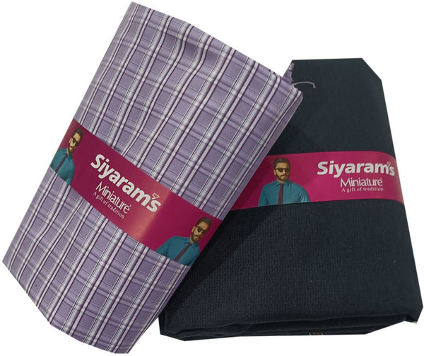 Siyaram"s Cotton Blend Printed Shirt & Trouser Fabric