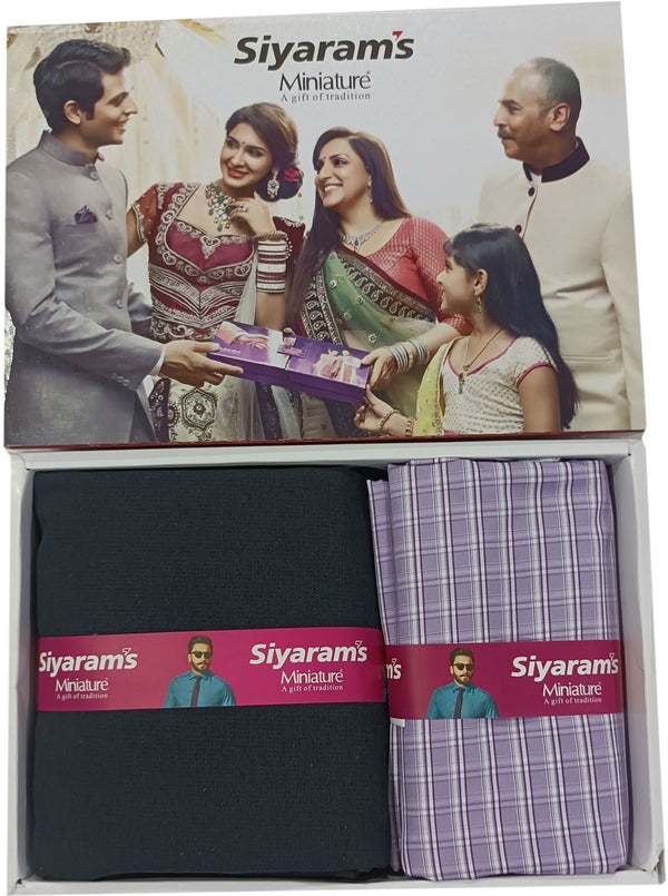 Siyaram"s Cotton Blend Printed Shirt & Trouser Fabric