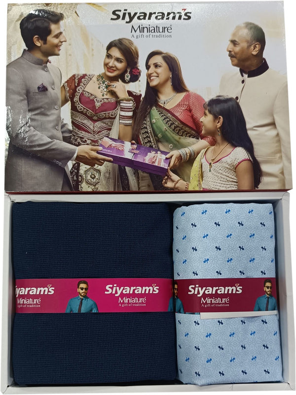 Siyaram"s Cotton Blend Printed Shirt & Trouser Fabric