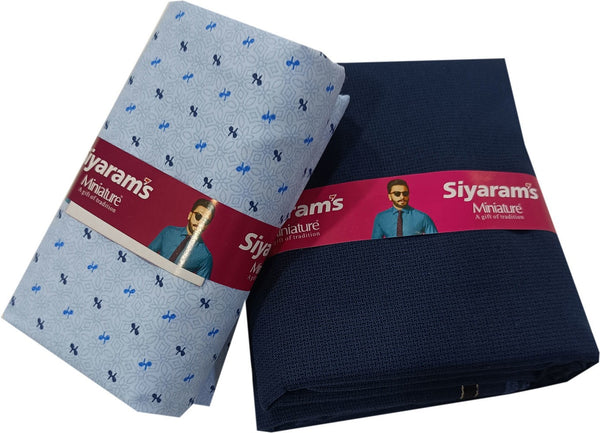 Siyaram"s Cotton Blend Printed Shirt & Trouser Fabric