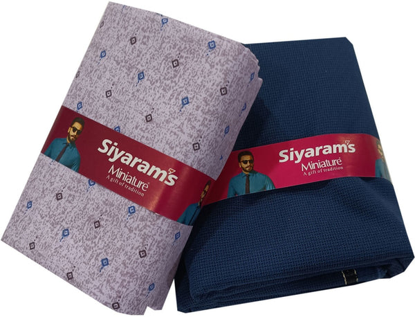 Siyaram"s Cotton Blend Printed Shirt & Trouser Fabric