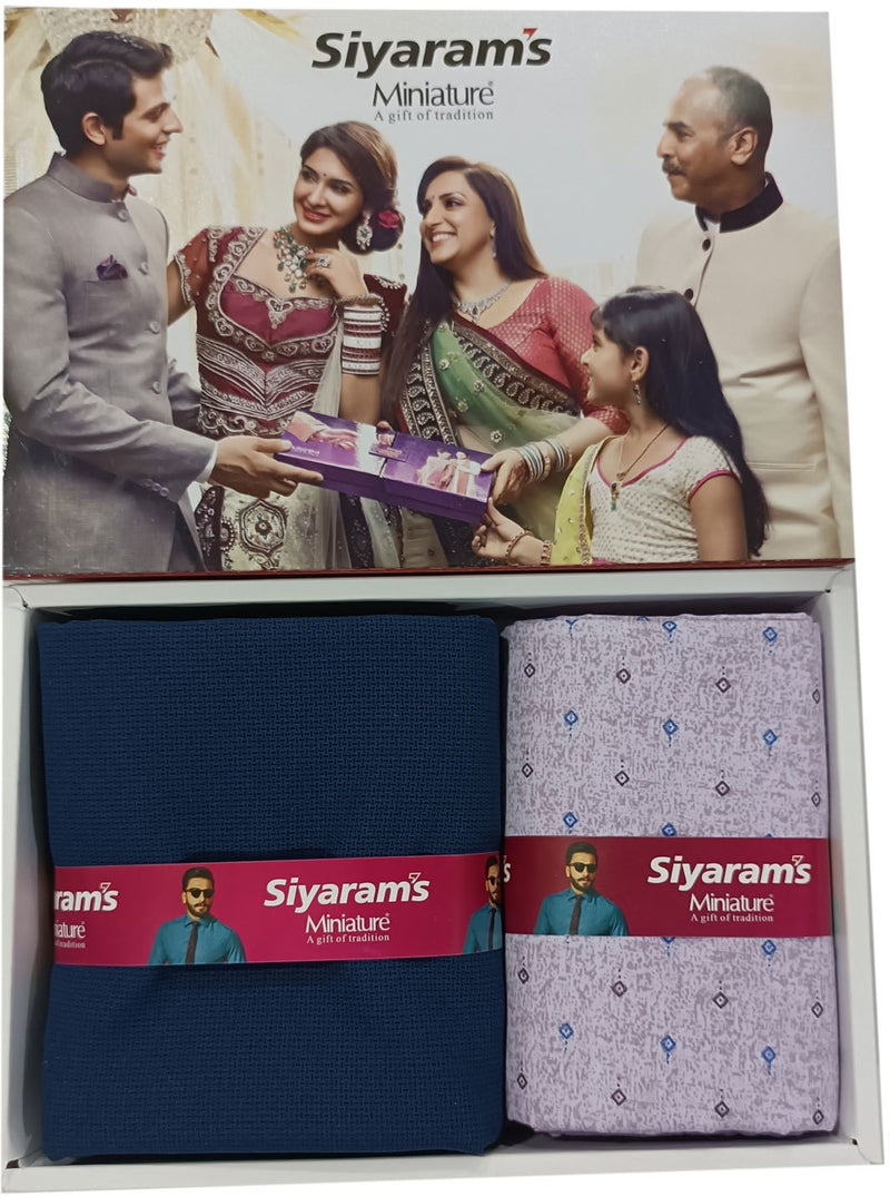 Siyaram"s Cotton Blend Printed Shirt & Trouser Fabric