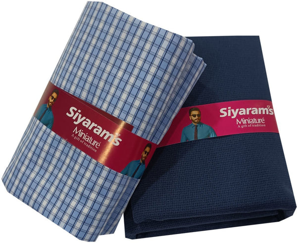 Siyaram"s Cotton Blend Printed Shirt & Trouser Fabric