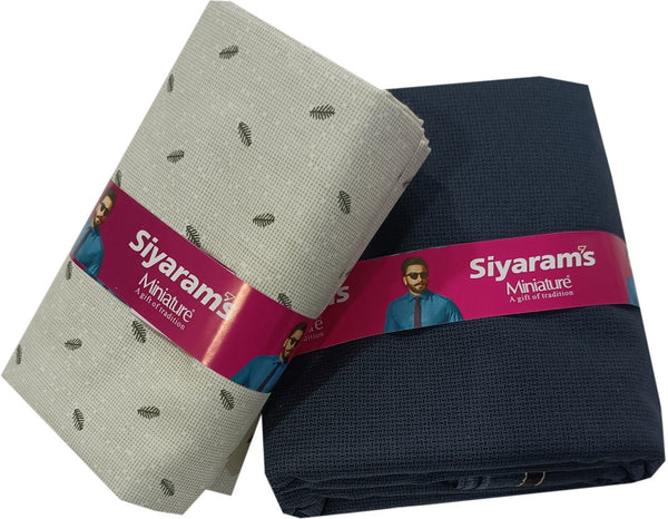 Siyaram"s Cotton Blend Printed Shirt & Trouser Fabric