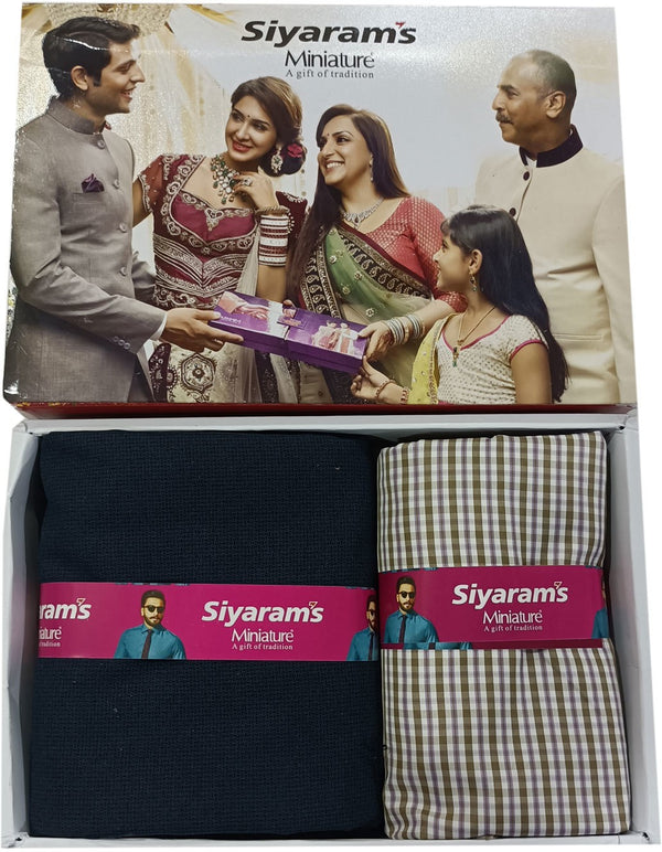 Siyaram"s Cotton Blend Printed Shirt & Trouser Fabric