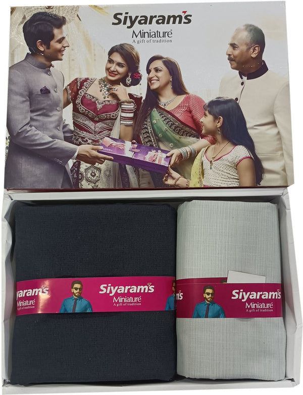 Siyaram"s Cotton Blend Printed Shirt & Trouser Fabric