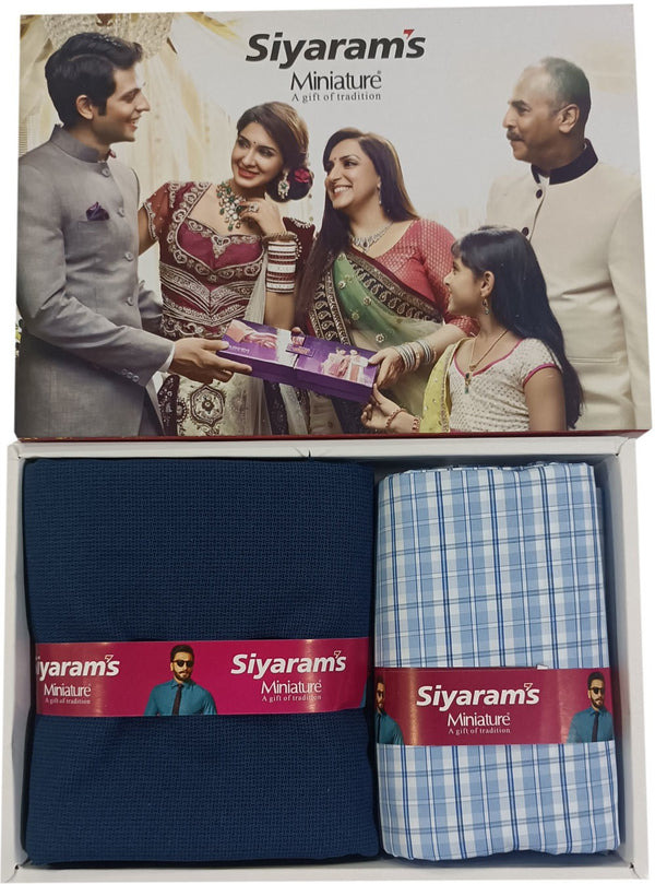 Siyaram"s Cotton Blend Printed Shirt & Trouser Fabric