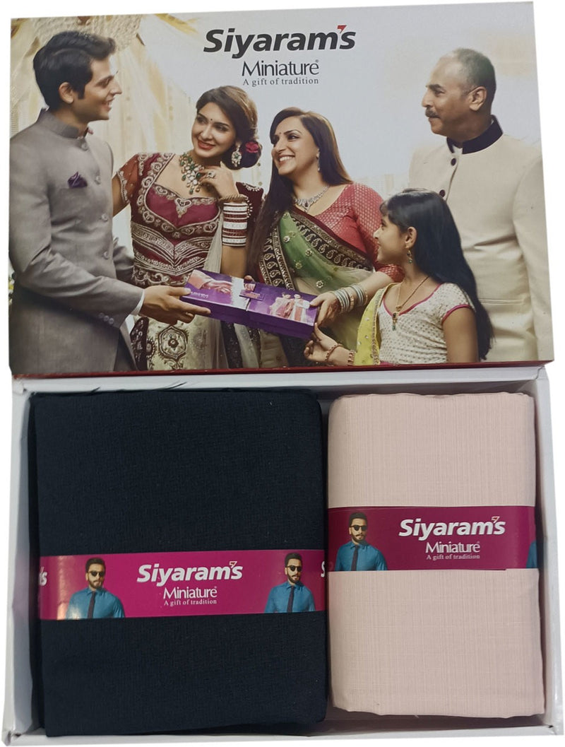 Siyaram"s Cotton Blend Printed Shirt & Trouser Fabric