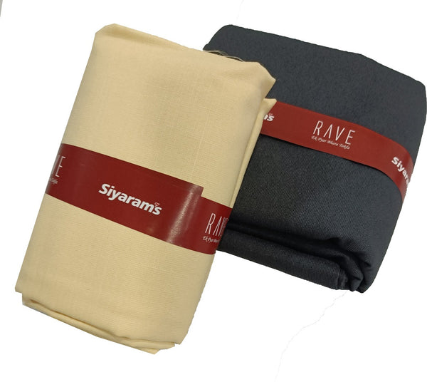 Siyaram"s Cotton Blend Solid Shirt & Trouser Fabric