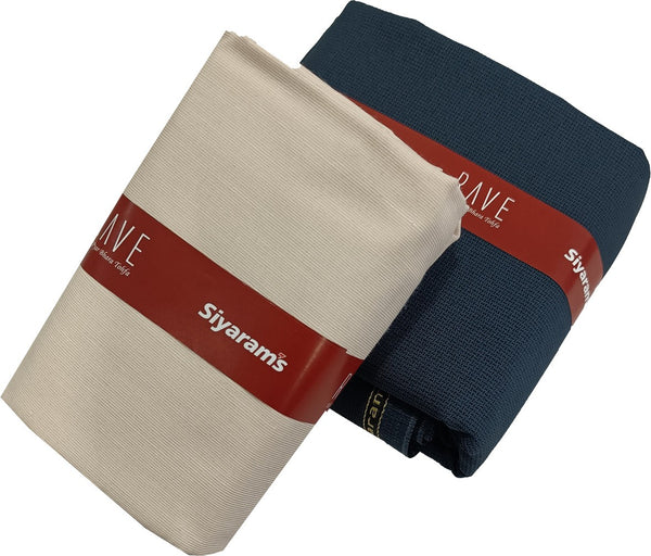 Siyaram"s Cotton Blend Solid Shirt & Trouser Fabric