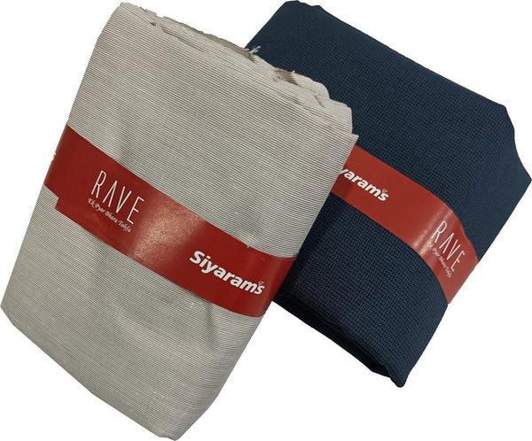 Siyaram"s Cotton Blend Solid Shirt & Trouser Fabric