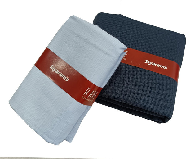 Siyaram"s Cotton Blend Solid Shirt & Trouser Fabric