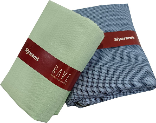 Siyaram"s Cotton Blend Solid Shirt & Trouser Fabric