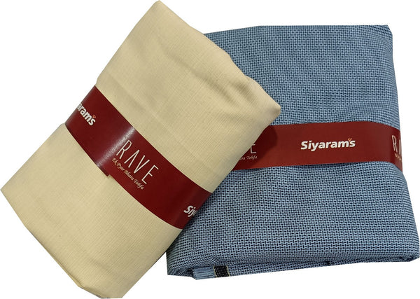 Siyaram"s Cotton Blend Solid Shirt & Trouser Fabric