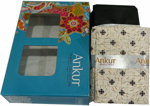 Arvind Cotton Blend Printed Shirt & Trouser Fabric