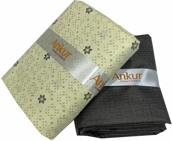 Arvind Cotton Blend Printed Shirt & Trouser Fabric